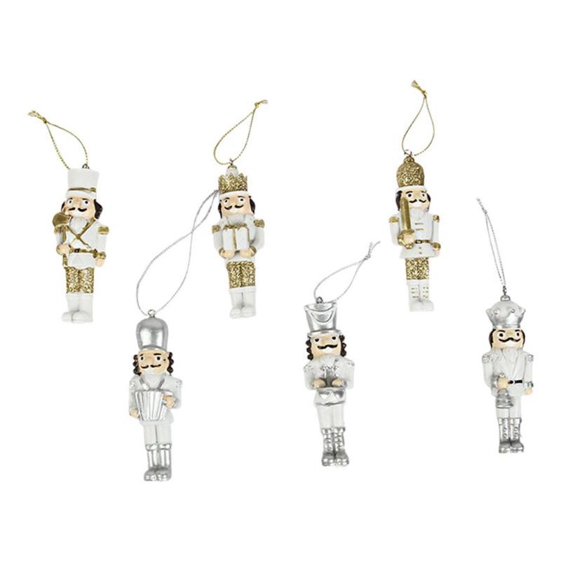 

Christmas Decorations Nutcracker Soldier - 6PCS Hang For Tree Fi