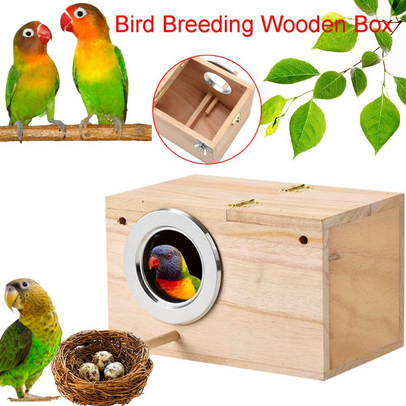 

Bird Cages Nests Dox Nest House Parakeet Ne St Box Wood Breeding For Lovebirds Parrotlets Mating
