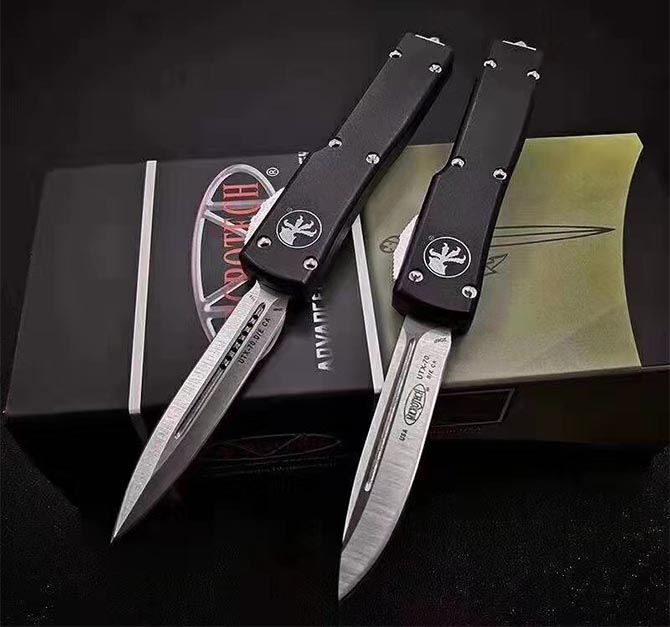 

micro tech UTX-70 automatic knives D2 AUTO OPEN blade Aviation aluminum handle camping outdoor Tactical Self-defense EDC tool UTX-85 UT-85 UT85