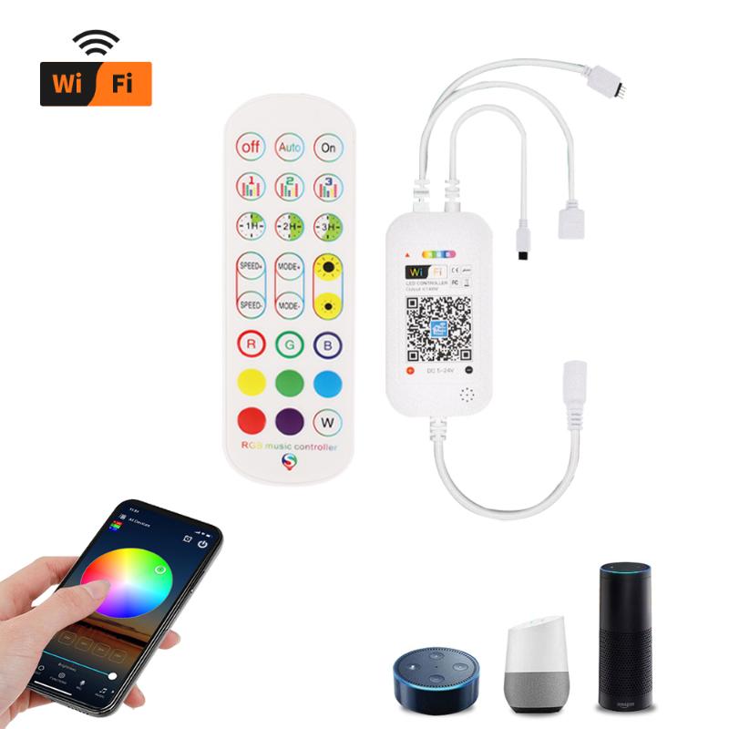 

Magic Home 5V~24V RGB Wifi Controller + Remote Led 12V For 2835 3528 Strip Controllers