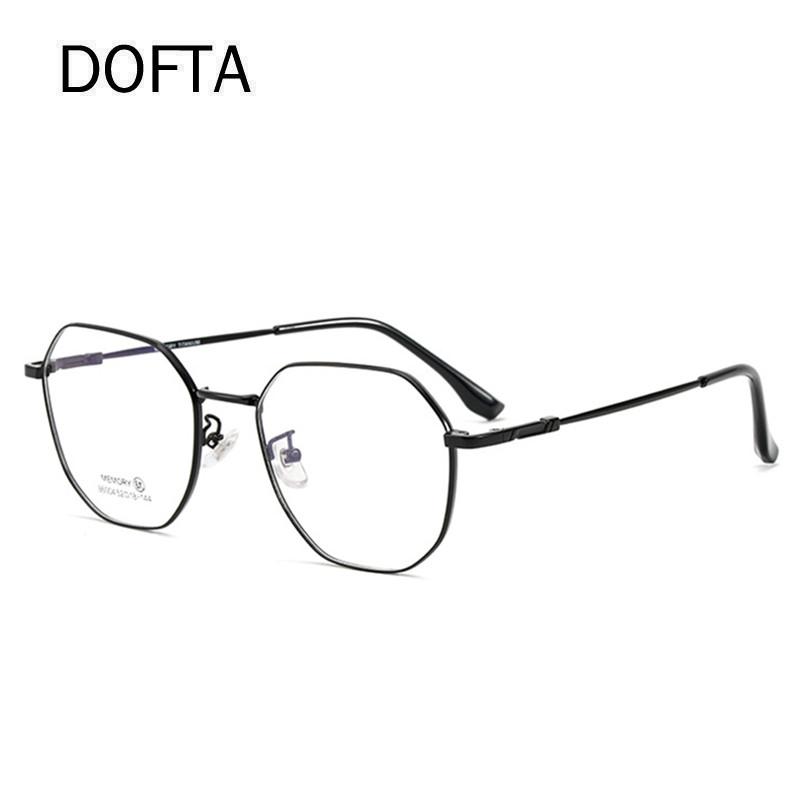 

Fashion Sunglasses Frames DOFTA Optical Glasses Frame Men Ultralight Pure Titanium Women Polygon Big Prescription 5385