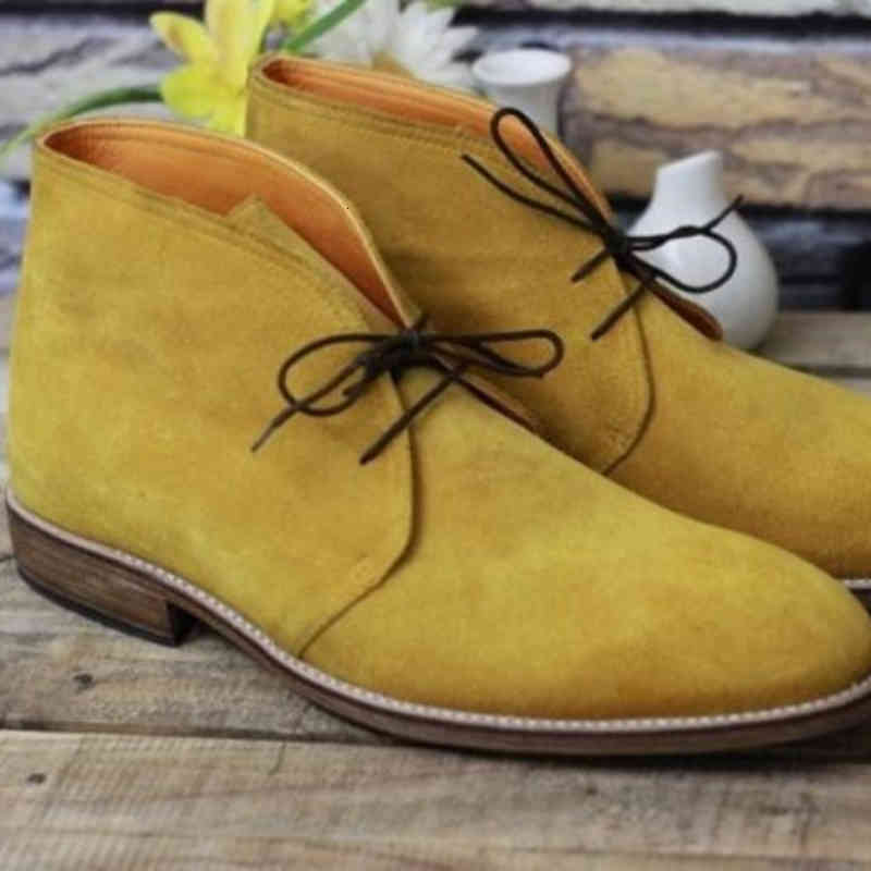 

dress shoes sapatos masculinos feitos Ã mÃ£o, de camurÃ§a falsa, amarela, com cadarÃ§os, estilo deserto, moda jovem, botas martin, 8kh417 400y, Black