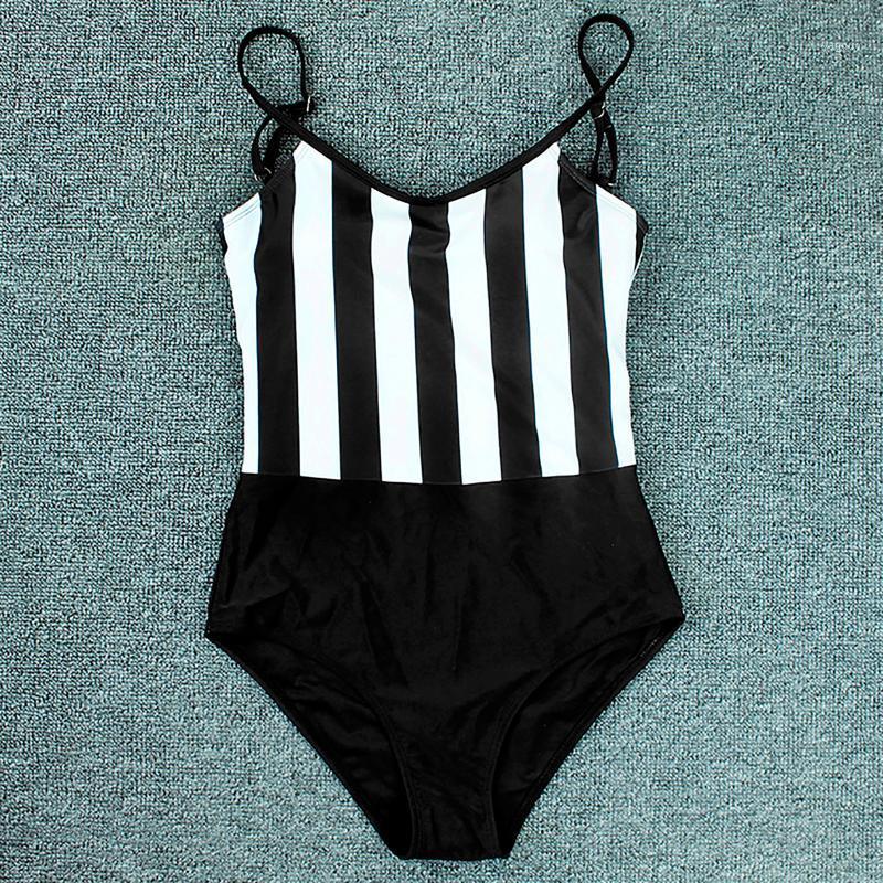 

Women' Swimwear Bikini Striped Slim One-piece Swimsuit Push Up Padded Brazilian Beachwear Biquini Women Bathing, Red