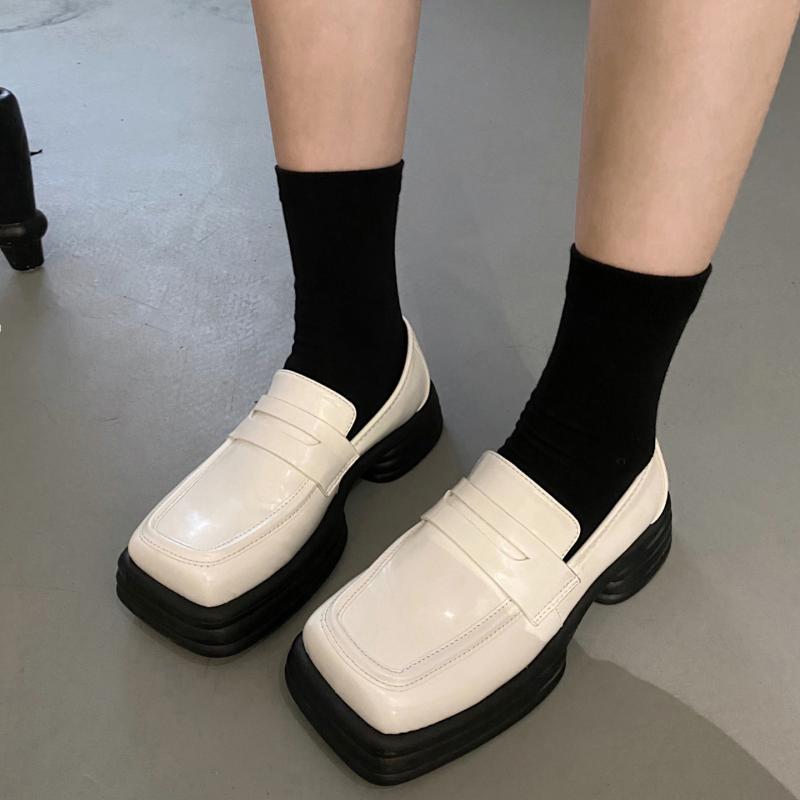 

Dress Shoes 2021 Handmade Top Quality Genuine Leather Round Toe High Heels British Style Young Lady Daily Wear Women Pumps, Beige