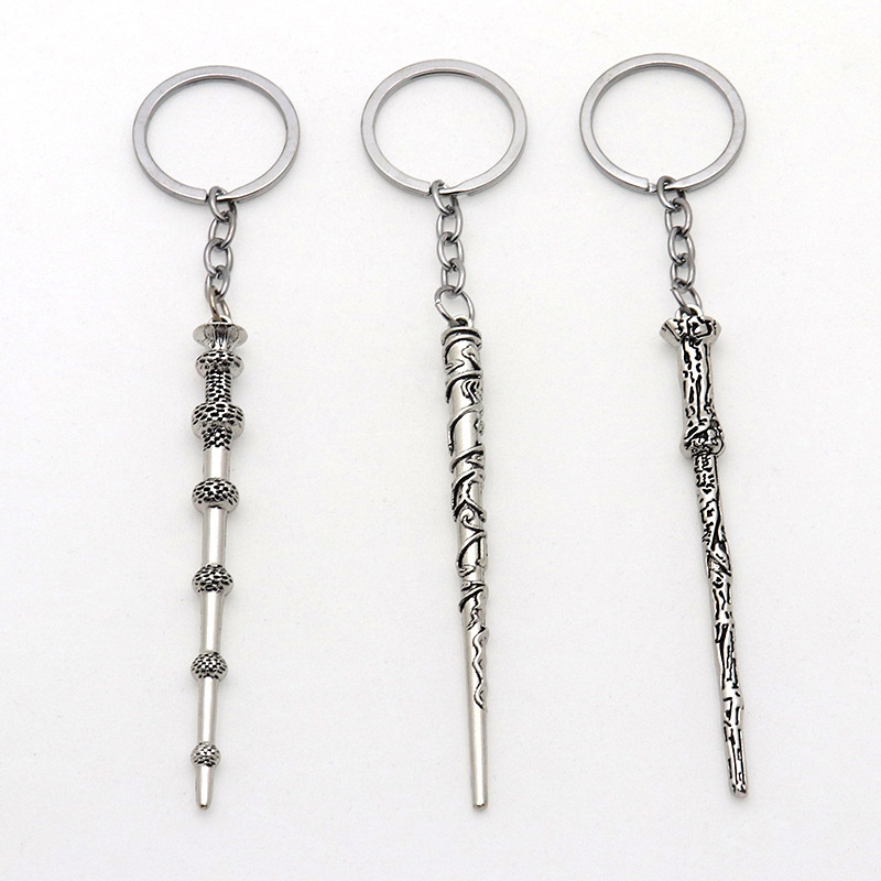 

Movie Harry Potter Hermione Dumbledore New Magic Wand Key Chain Backpack Pendant, Slivery;golden