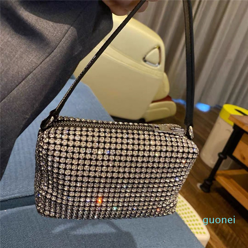 

luxurys designers High Quality Designer totes Women crystal Diamante Flap Handbags Metallic Chain Shoulder Bags Crossbody Soho Bag 669, No bags