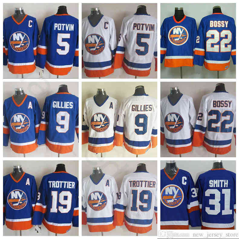 

Stitched New York Islanders CCM Hockey Jerseys 5 Denis Potvin 9 Clark Gillies 19 Bryan Trottier 22 Mike Bossy 31 Billy Smith Blue White, Black;red