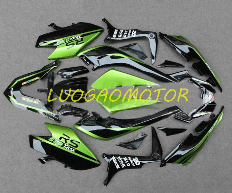 

Injection Free Custom Gift Complete Fairings kit For YAMAHA TMAX530 Cowling 17 18 19 Fairing kits TMAX 530 2017-2018-2019 Bodywork ABS Well Green Black Motorcycle