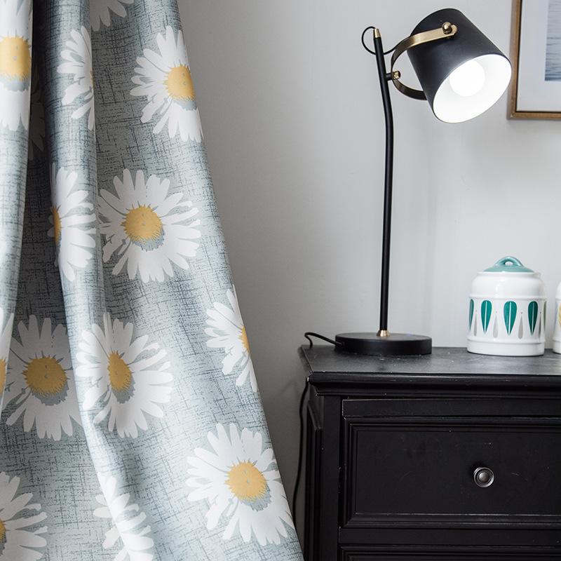 

Curtain & Drapes Daisy Simple Pastoral Style American Print Thickened Full Shade Curtains For Bedroom Living Room Blackout Sheer, Tulle