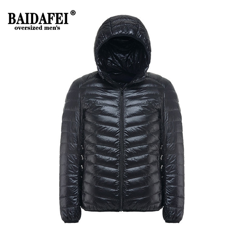 

Plus Size 6XL 7XL 8XL 9XL Men' Ultralight Packable Hooded Down Jacket Puffer Down Coats Spring Autumn Male Light Coat 211110, Royal blue