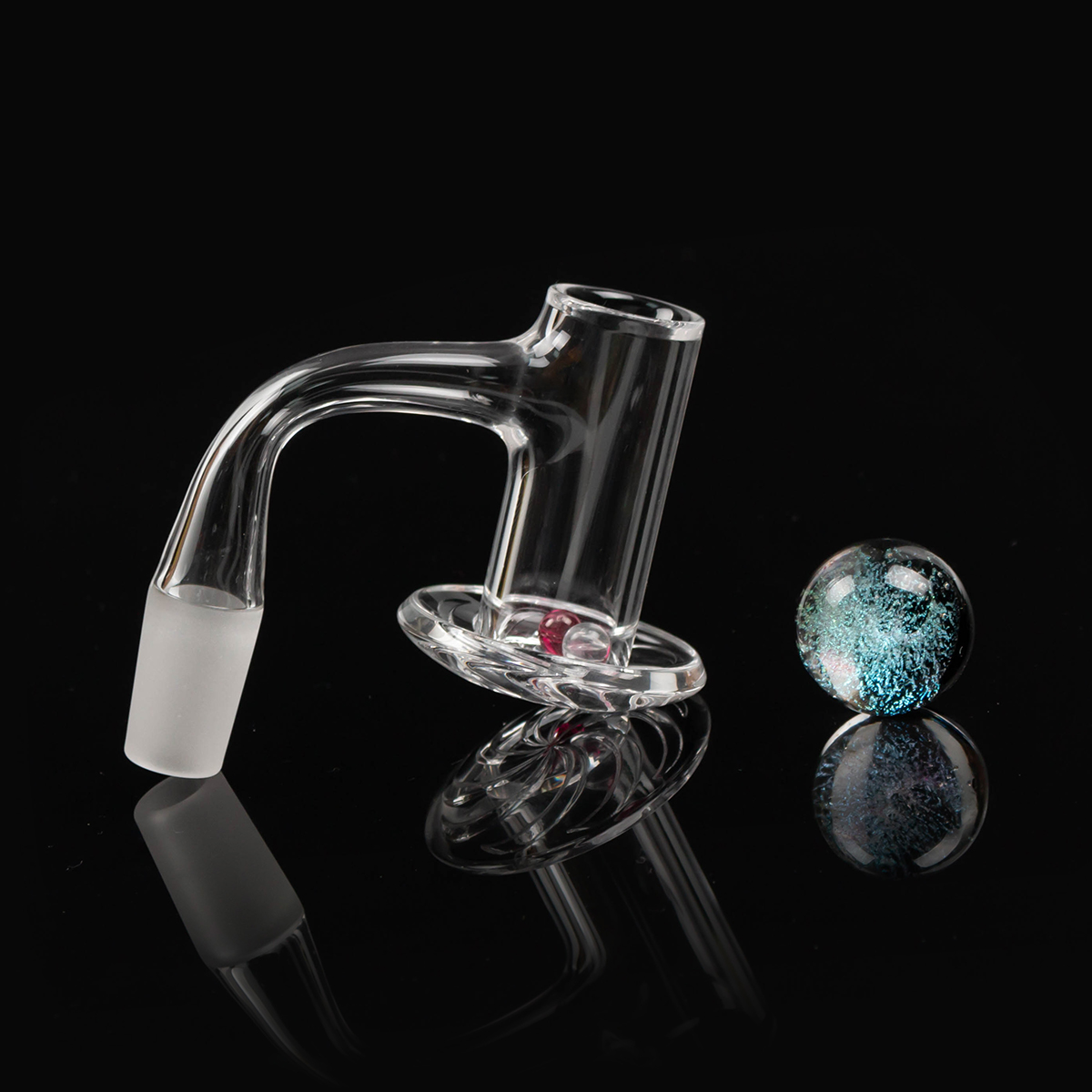 

Fully Weld Quartz Blender Spin Banger Nail with Smoking Beveled edge Domeless Nails for Glass Water Bongs