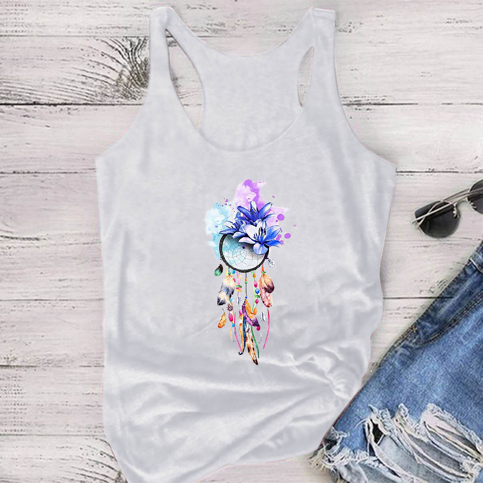 

summer street trendsetter short crew neck white cotton loose i-shaped svels vt