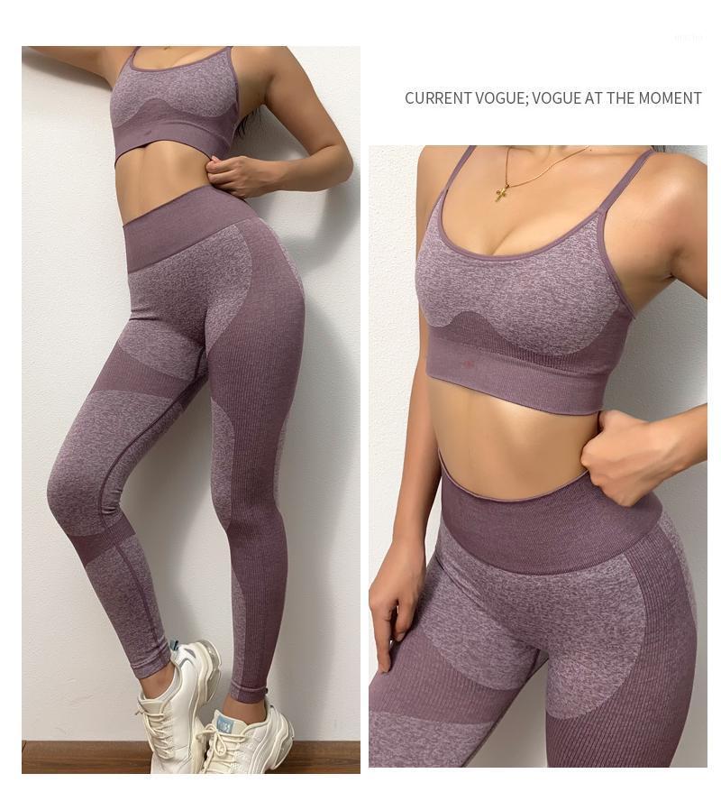 

Sports Bra And Leggings Jogging Women Gym Set Clothes Seamless Workout Tights Fitness Suit Yoga Outfit, Green bra