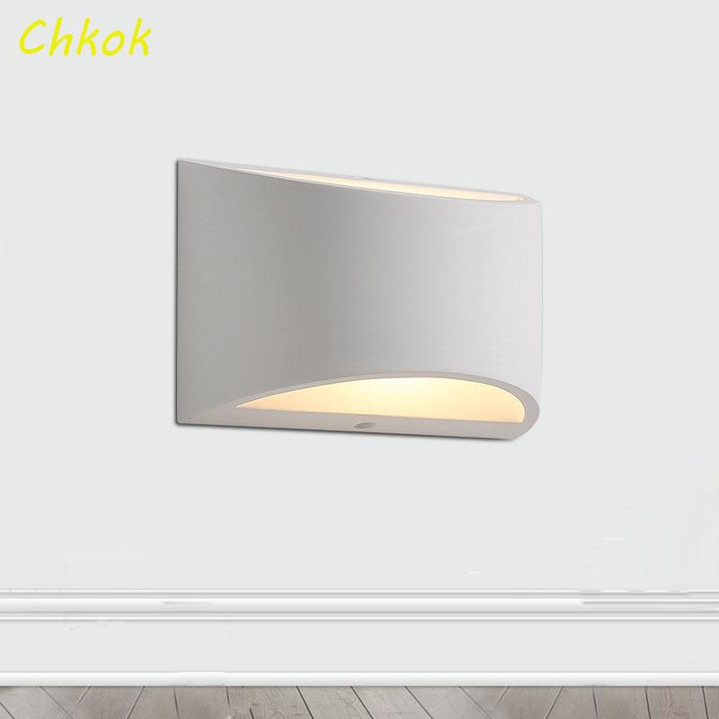 

Creative Anti-breakage Plaster LED Wall Lamp, Bedroom Simple El Room Bedside Lamp