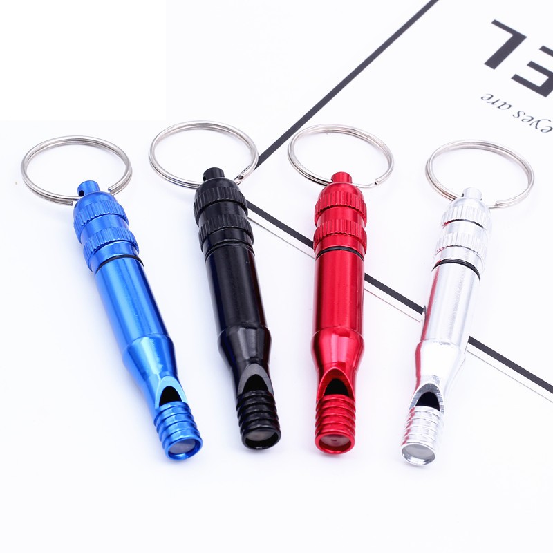 

Colorful Outdoor Survival Loud and Clear Aluminium Whistle Keychains