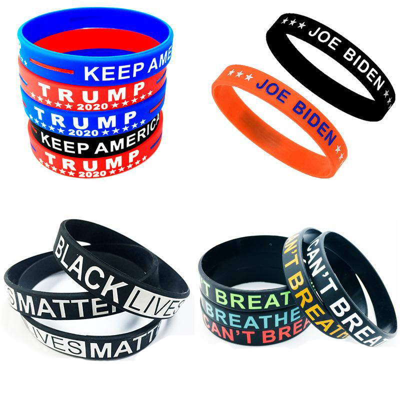 

Biden silica gel bracelet other fashion accessories the United States chose Sichuan Putlan Wristband Black life material