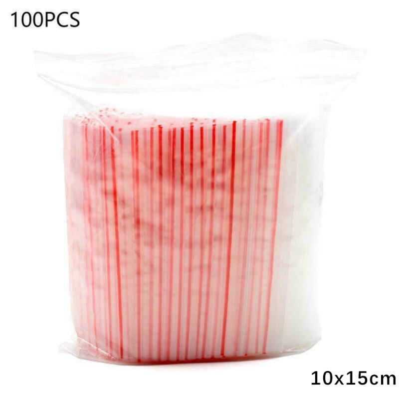 

Storage Bags Opp Bag Sealed Grip Seal Clear Self 100Pcs Mini Zipper Package