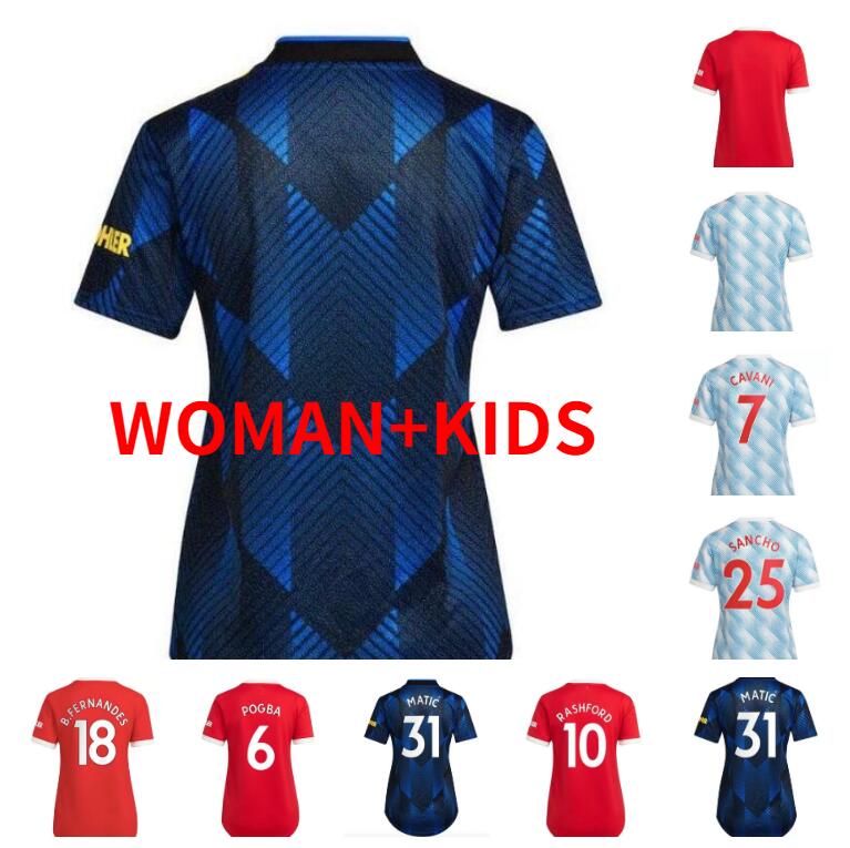 

Women 21 22 RONALDO CAVANI SANCHO soccer jerseys VAN DE BEEK 2021 2022 BRUNO FERNANDES LINGARD POGBA RASHFORD ladies football shirt woman home away third, Multi