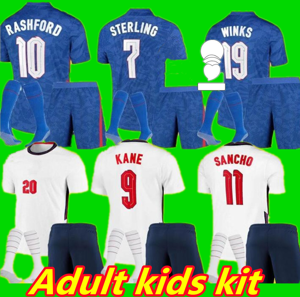 

2021 Kane sterling Sancho Soccer Jerseys Hommes Kits Enfants 20 21 Rashford Dele Inglaterra Camisetas Chemises de football En uniforme, Purple