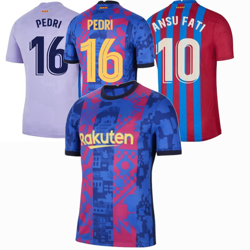 

2021 2022 ANSU FATI Camisetas football soccer jersey 21 22 F.DE JONG MEMPHIS KUN AGUERO shirt Barcelona Pedri men and women shirts S-4XL, Home+ball+5