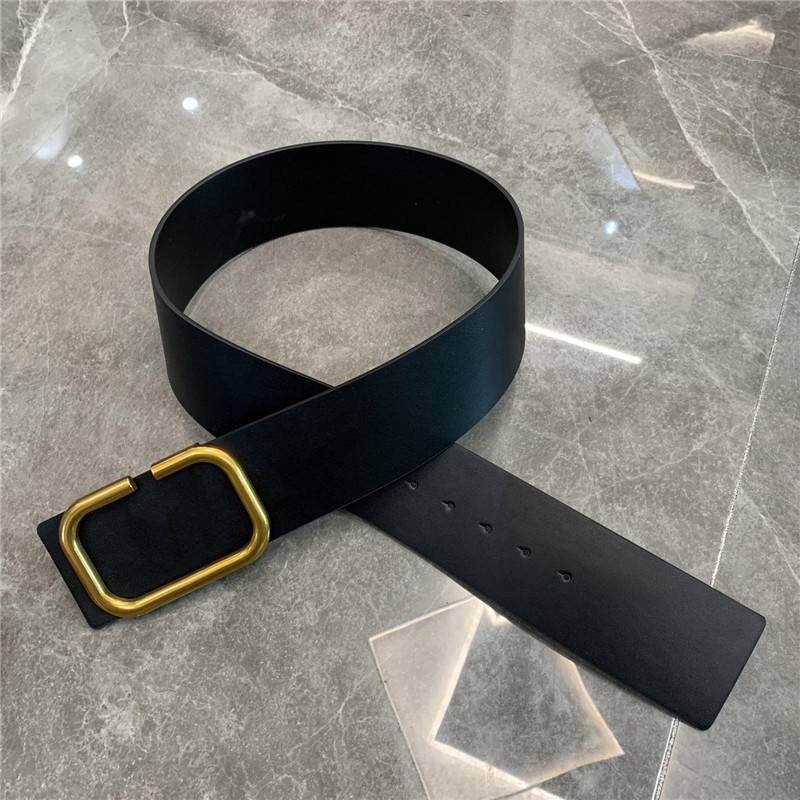 

2021 Womens Luxury Designer Leather Belt Big Letter V Wide Buckle Designer Belts For Women Fashion Waistband Girdle Woman Ceinture 7.0cm, Black;brown
