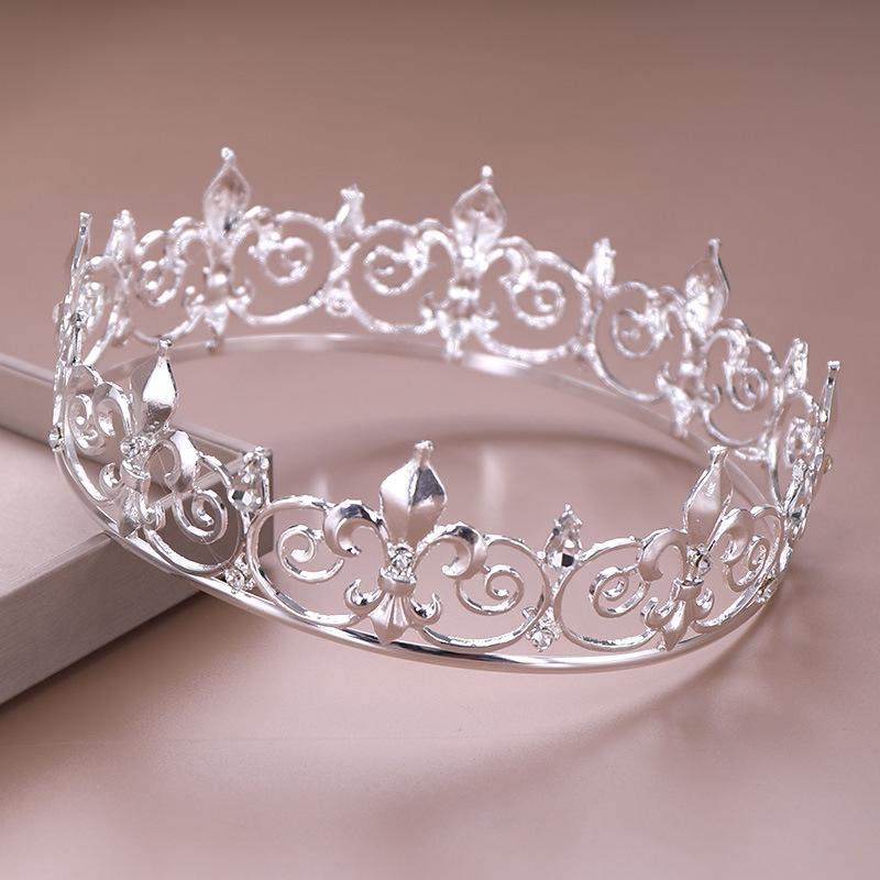 

Hair Clips & Barrettes Baroque Romantic Luxury Crown Fashion Hollow Princess Diadem Tiaras Exquisite Charming Bride Wedding Accessories Jewe, Golden;silver