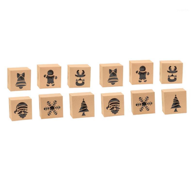 

Gift Wrap 48Pcs Cake Packing Box Portable Dessert Container Kraft Paper Candy