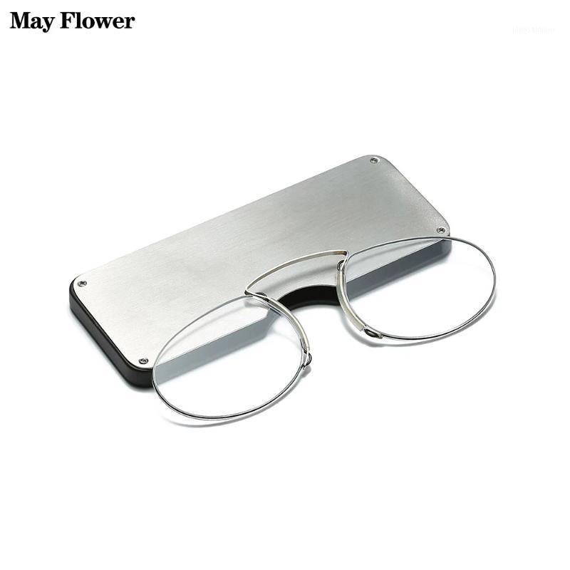 Lunettes de soleil Vue de la mousse sans chasse Lunettes de lecture de mousse Mini pince à nez presbytopique pour hommes Femmes Pince-Nez Loupe p