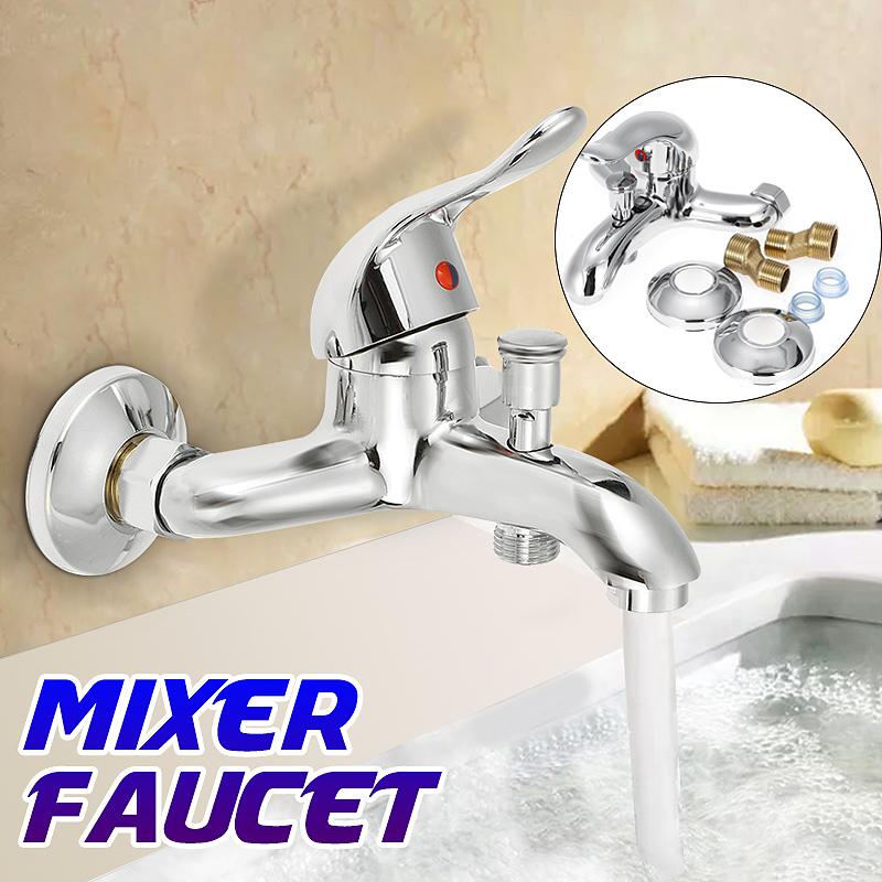 

Wall Mount /Cold Shower Faucet Chrome Brass Waterfall Bathroom Sink Basin Mixer Tap Bath Water Sets
