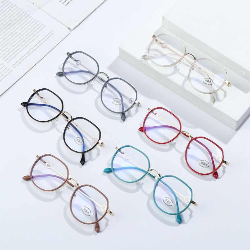 

Sunglasses Fashion Round Frame Portable Vision Care Eyewear Anti-UV Blue Rays Glasses Computer Goggles Eyeglasses