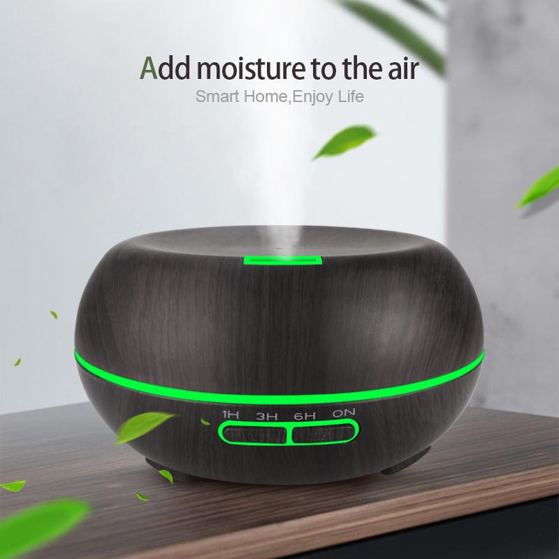 

200ml Air Humidifier Oil DiffusersWood Grain Ultrasonic For Office Home Bedroom Living Room Humidifiers