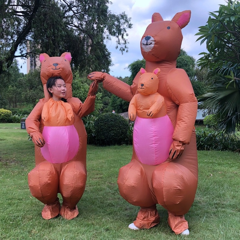 Costumes de mascotte Costume de l'enfant parent de Kangourou Parent Full Corps Fund Halloween Christmas Pâques Femmes