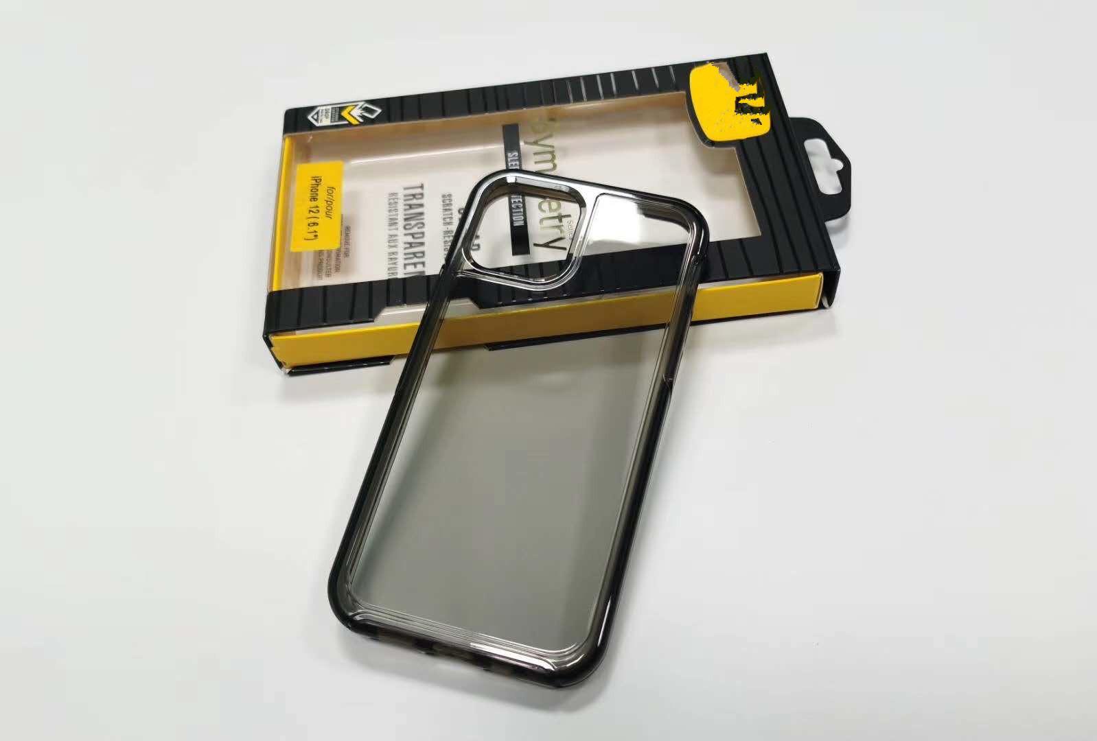 

Symmetry Clear Phone Case Transparent Shockproof Protector for iPhone 12 pro Max 11 8 plus xs samsung s20 note20 with Retail Box
