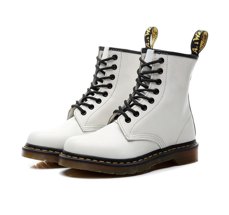 Bottes en cuir véritable de haute qualité pour hommes / femmes 8-oeil de lacets de lacets de lacets de lacets de lacets