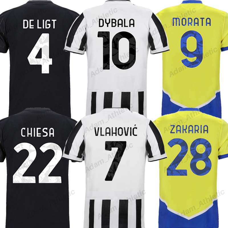 

VLAHOVIC ZAKARIA soccer jerseys players edition 2021/22 BUFFON CR7 Cristiano football shirts kids kit Platini Nedved Piero Zidane Cannavaro Pirlo jersey home S-2XL, 21-22 home+serie a patches