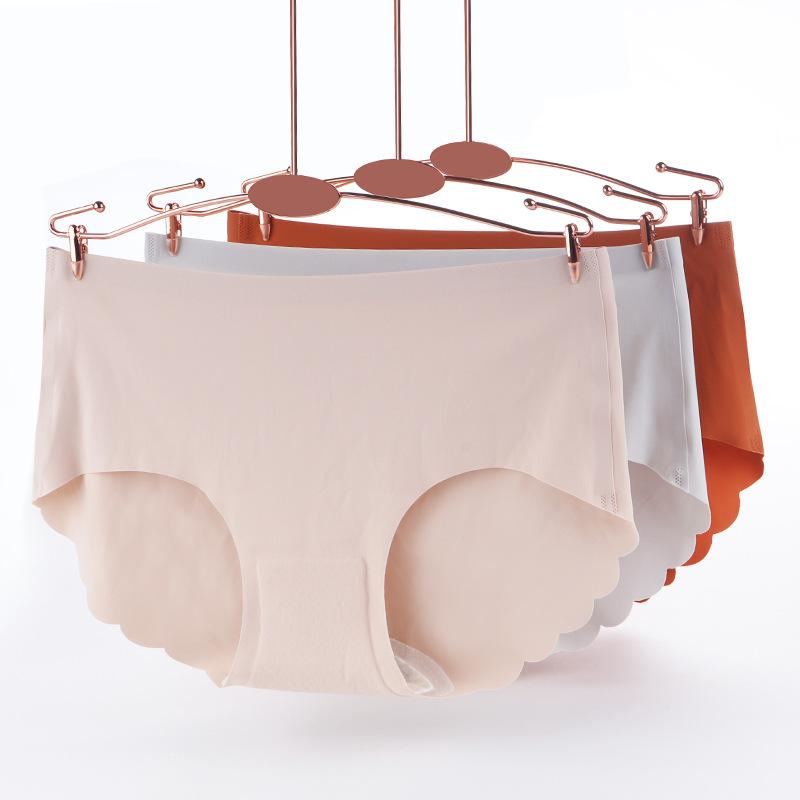 

Women's Panties Sexy And Lovely Ladies Comfortable Underwear,Antibacterial Latex Mid-waist Briefs,3pcs Breathable Ice Silk Without Trace, Black;pink