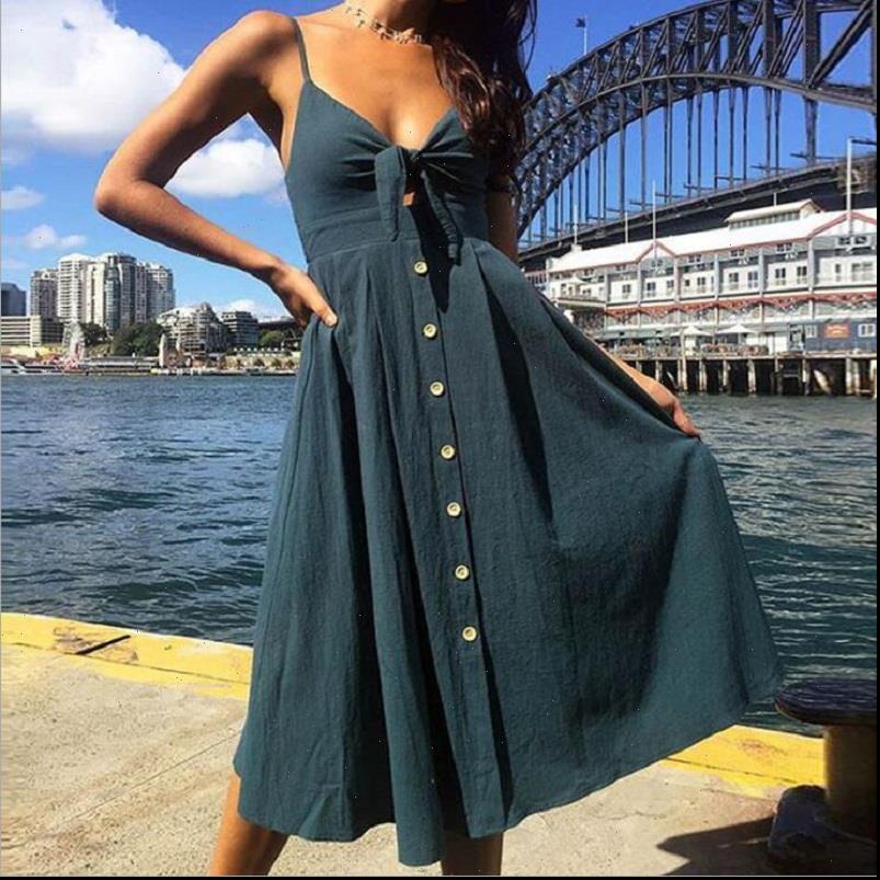 

Womens Dress Summer Bow Backless Polka Dots Print Sexy Beach Women robe femme ete Cotton Buttons Off Shoulder Midi Dresses, Black;gray