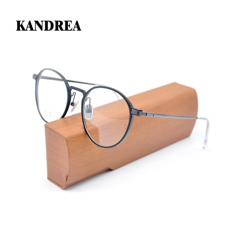 

Fashion Sunglasses Frames KANDREA 2021 Round Oversized Aluminum Glasses Frame Women Clear Lens Spectacles Brand Designer Eyeglasses Unisex