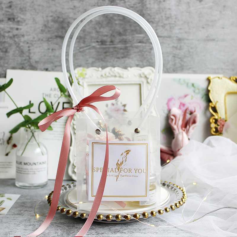 

Gift Wrap 10pcs Square Transparent Plastic Bag Cosmetic Packaging Bags Wedding Birthday Baby Shower Flower Bolsitas De Papel