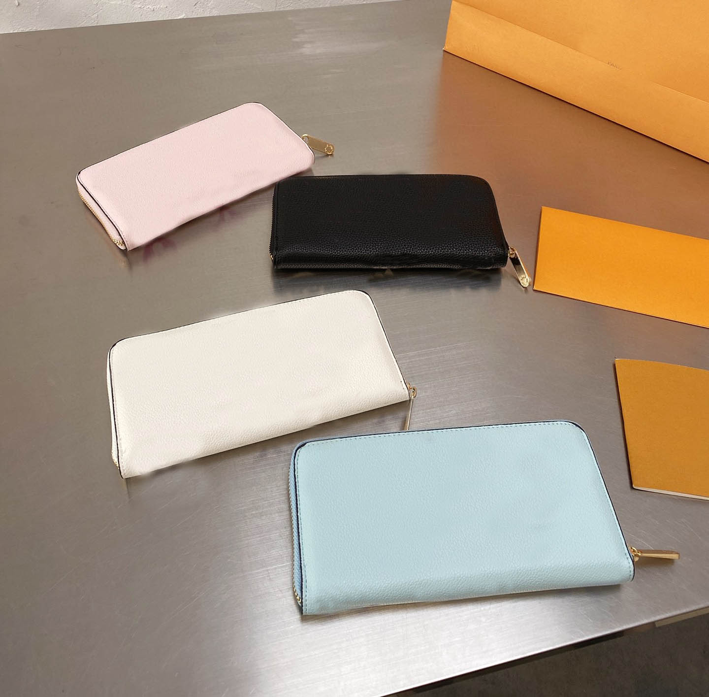 

2021 brand designer wallet men and women high quality card holder clutch bag ladies long handbag label sale box, Make up the difference