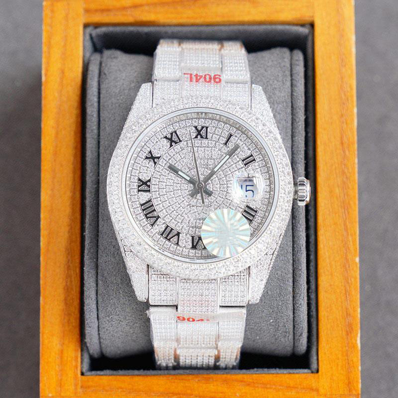 

Diamond Watch Business Mens Watches Automatic Mechanical WristWatch Stainless Steel Strap 40mm Sapphire Mirror High Quality Waterproof Gift WristWatches, Color 6