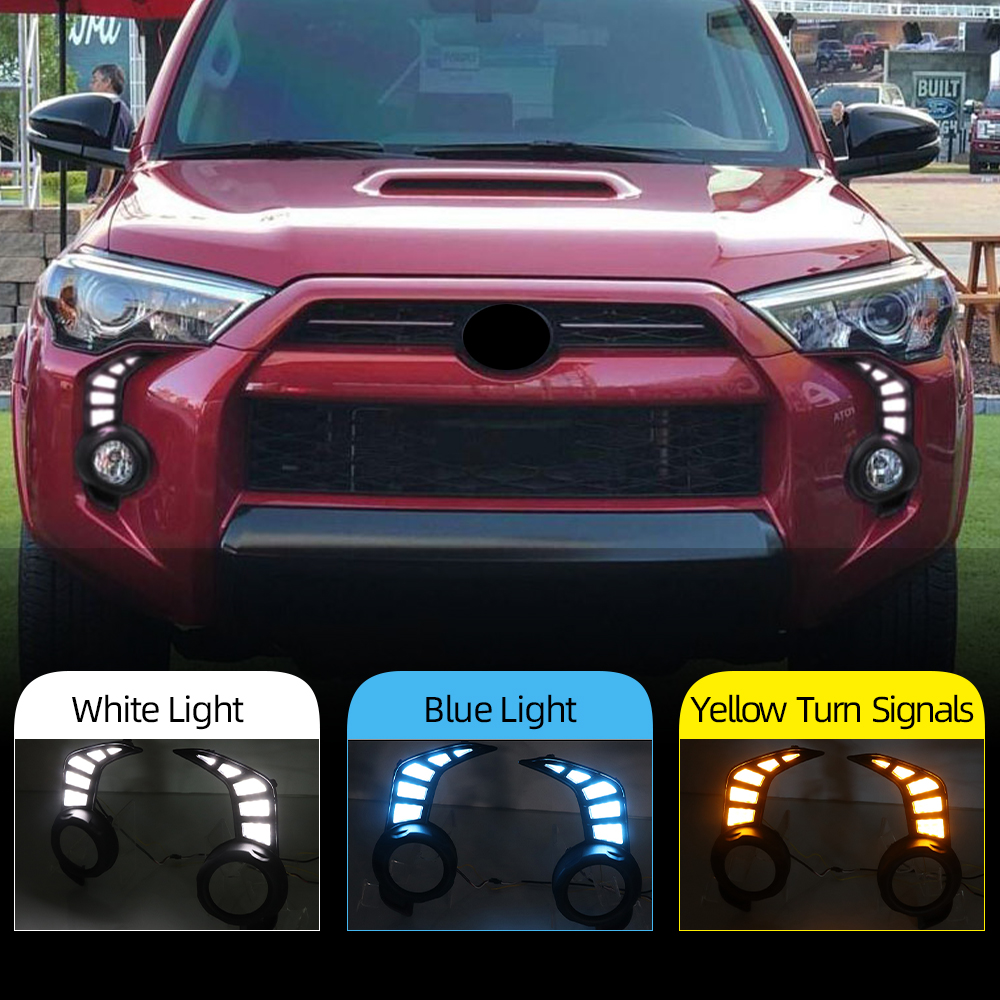 

2PCS LED Daytime Running Light For Toyota 4 Runner 4Runner 2014 2015 2016 2017 2018 2019 2020 2021 Car DRL Fog Lamp