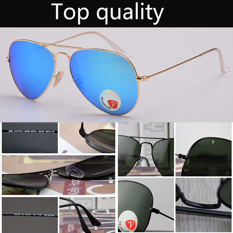

Top Quality Pilot Glass Lenses Polarized Sunglasses Men Women Quality Men Mowan eyeglasses Male Sun Glasses Driving Gafas, White;black
