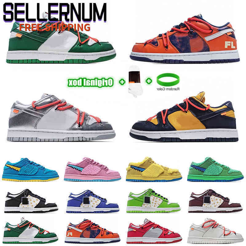

[Bracelet+Socks+Original Box]SB Dunk Casual Shoes Sean Cliver Chunky grateful dead Men Trainers Women Skateboard Valentine Day Bears