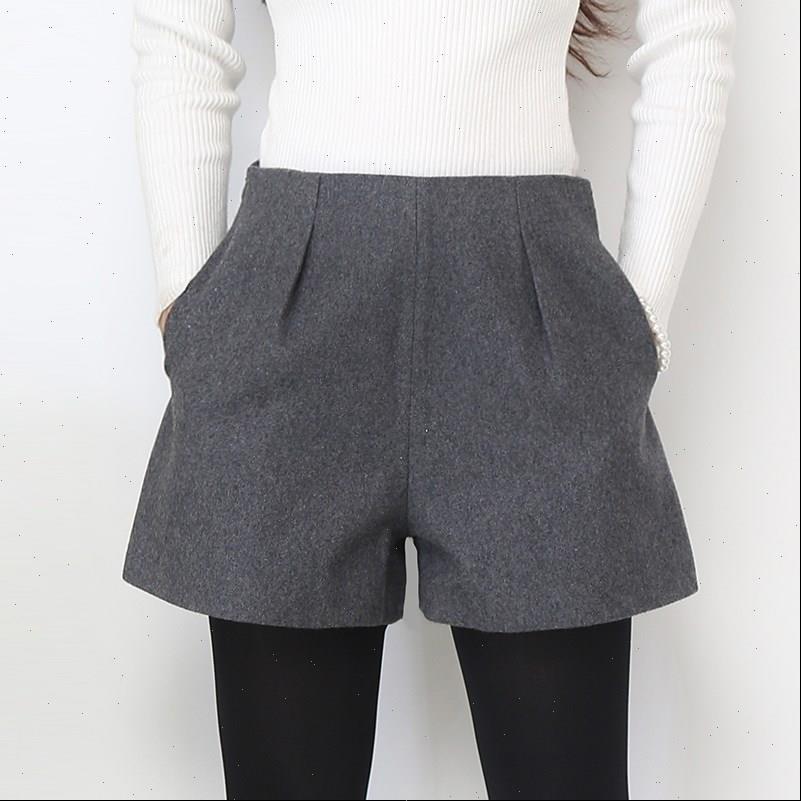 

wide leg winter boots women short candy colors zip up loose pants with pockets female casual wear, White;black