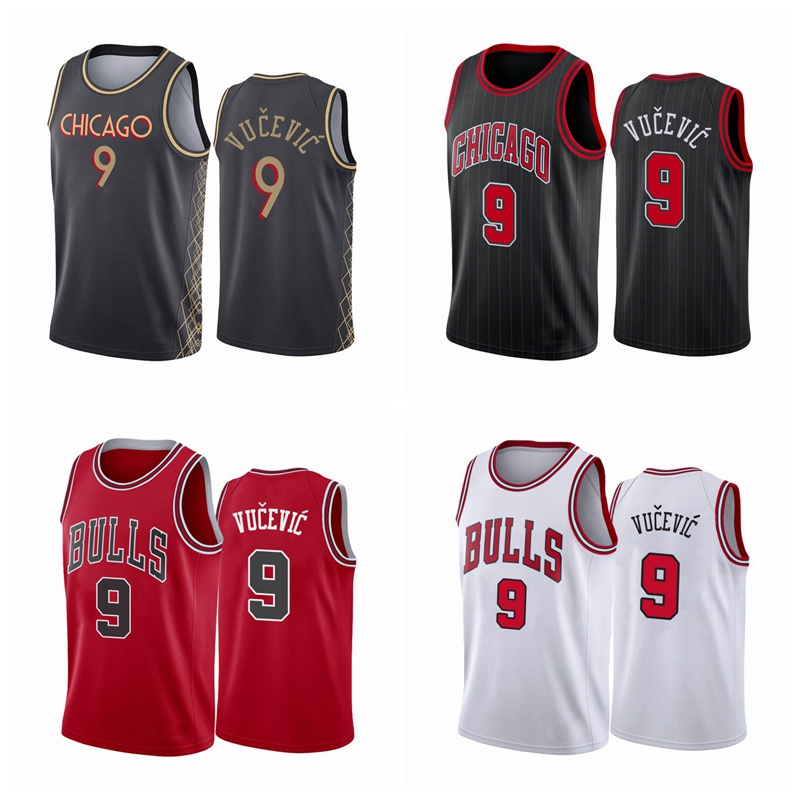 

Chicago Bulls MEN Nikola Vucevic White Association 2021 Trade Basketball Jersey, Black
