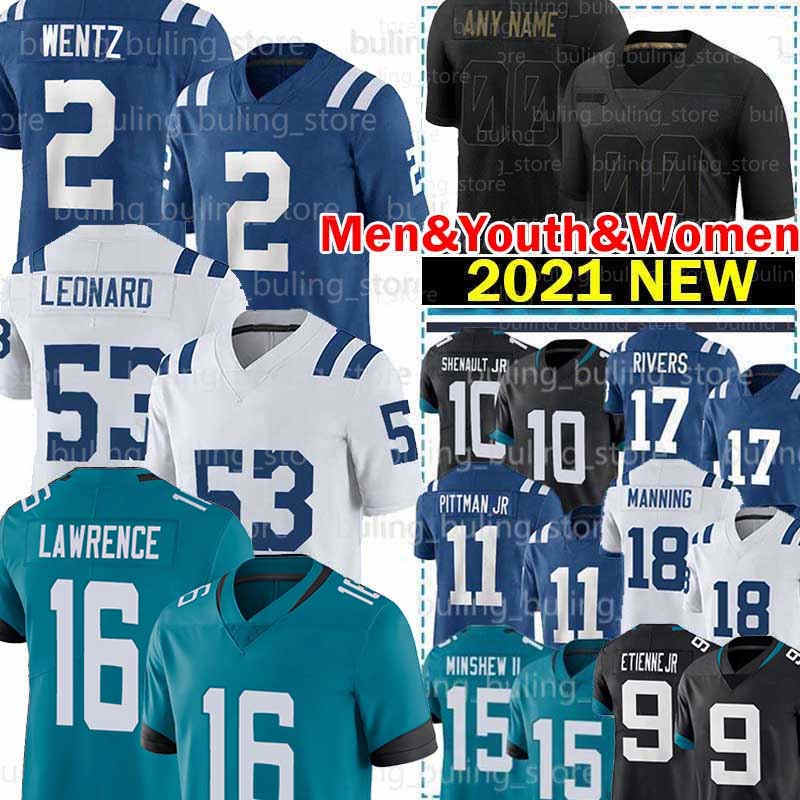 

16 Trevor Lawrence Jersey 2 Carson Wentz Travis Etienne Jonathan Taylor Jacksonville Jaguars Indianapolis Colts Darius Leonard Philip Rivers Pittman Jr, 2020 new jersey(x m)