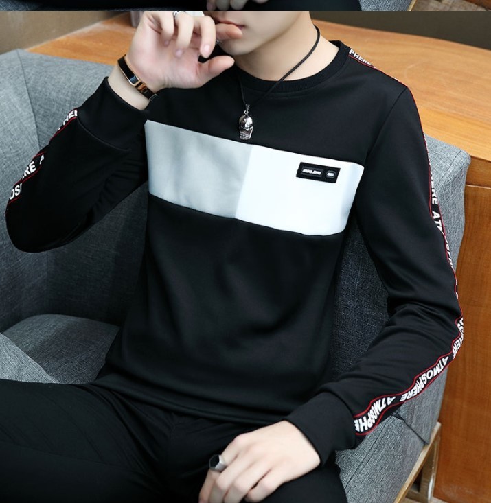 

Men's T-Shirts T Shirt Casual Long Sleeve Basic Tops Tees Stretch Clothing Chemise Homme J8G1
