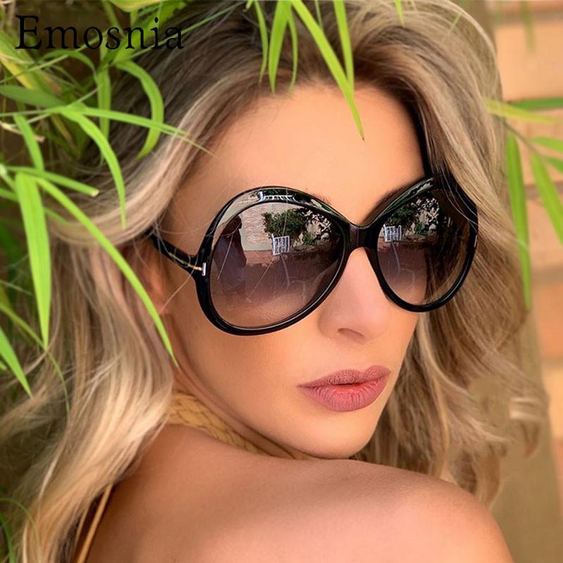 

Sunglasses Emosnia Vintage Oversized Woman Round Fashion Brand Designer Men Gradient Eyewear Trend Outdoor Sun Glasses UV400