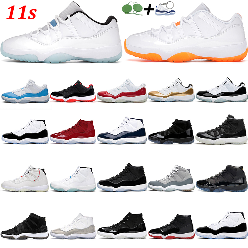 

11s Basketball shoes Legend blue Citrus UNC Closing Ceremony 25th Anniversary Bred Concord Cap and Gown Platinum Tint Outdoor sports sneaker